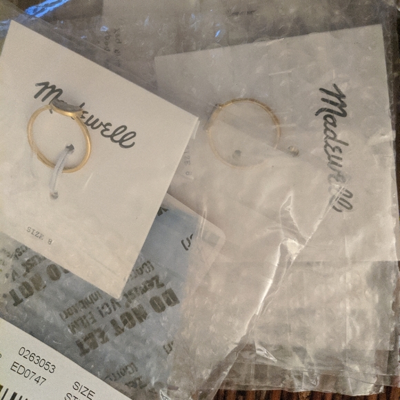 NWT Madewell Crescent Moon Ring Size 8 - Picture 7 of 11